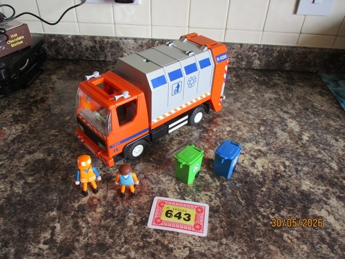 Playmobil recycling truck bin - recycling,