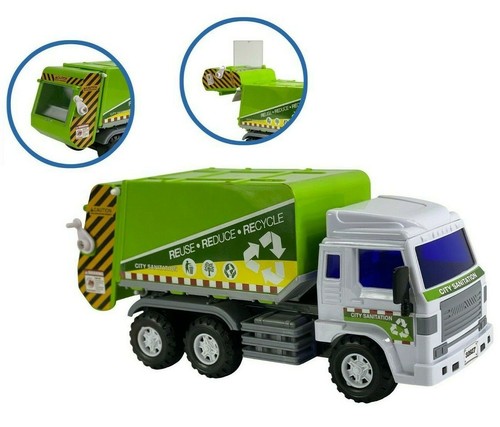 Bin lorry dumps when - lorry, full