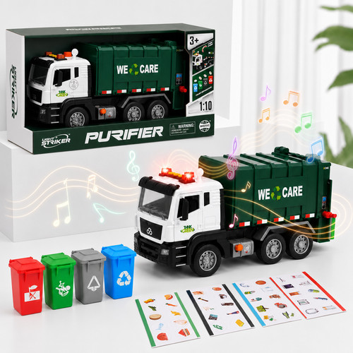 Garbage truck toy - truck, friction