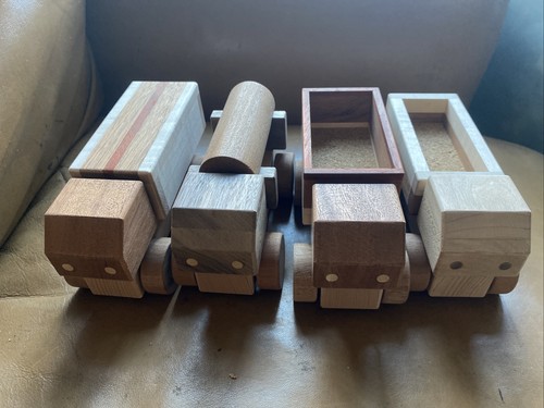 Bin hand made wooden truck - bin,